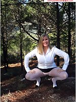 In The Forest In White Fatal Pantyhose