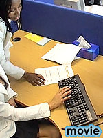 Office secretary Tease Suzie and two other horny coworkers in action